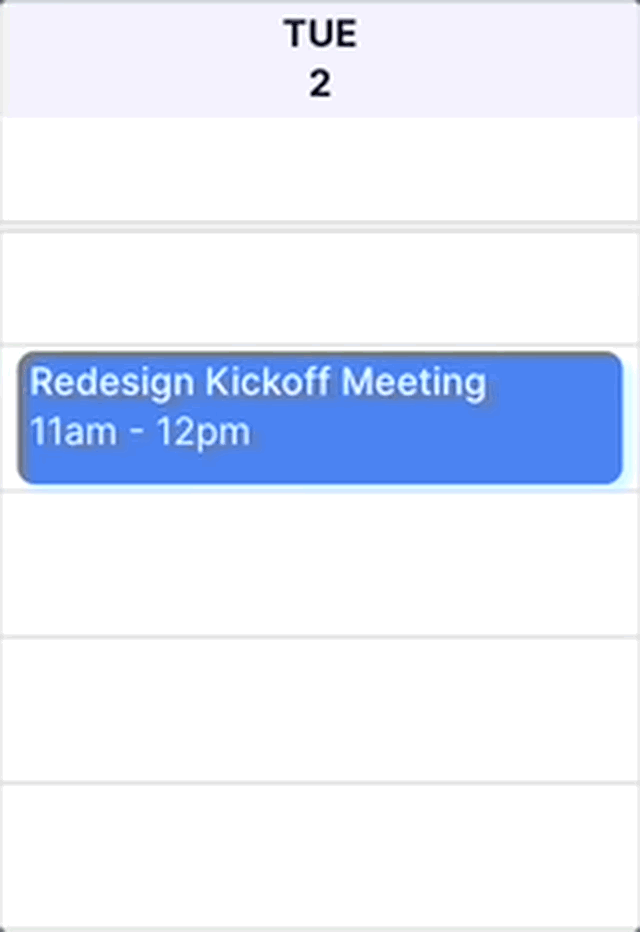 Screenshot showing the app adding holds for meetings you have selected.